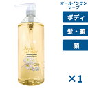 全身これ一本 【1本】 スビオ ナチュラル オールインワン ソープ ホワイトフラワー 1000ml ボディ ボディソープ シャンプー 髪 顔 体 身体 せっけん 洗う