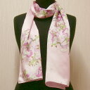 和柄シルクストール(ロングスカーフ) 桜 ピンク【楽ギフ_包装】【日本のおみやげ】【日本の