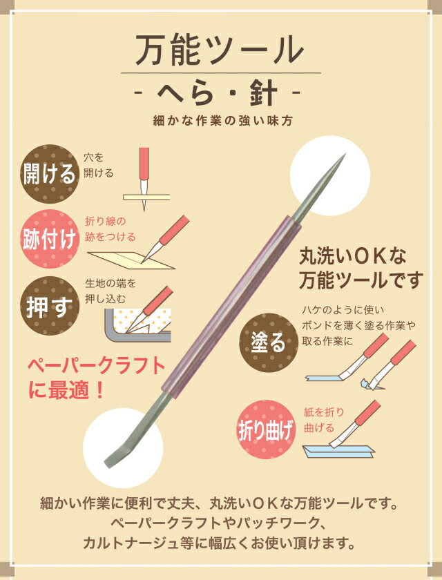 【へら・針/ニードル No.8155】細かな作業の強い味方！万能ツール 細かい作業に便利で…...:gingam-craft:10002050