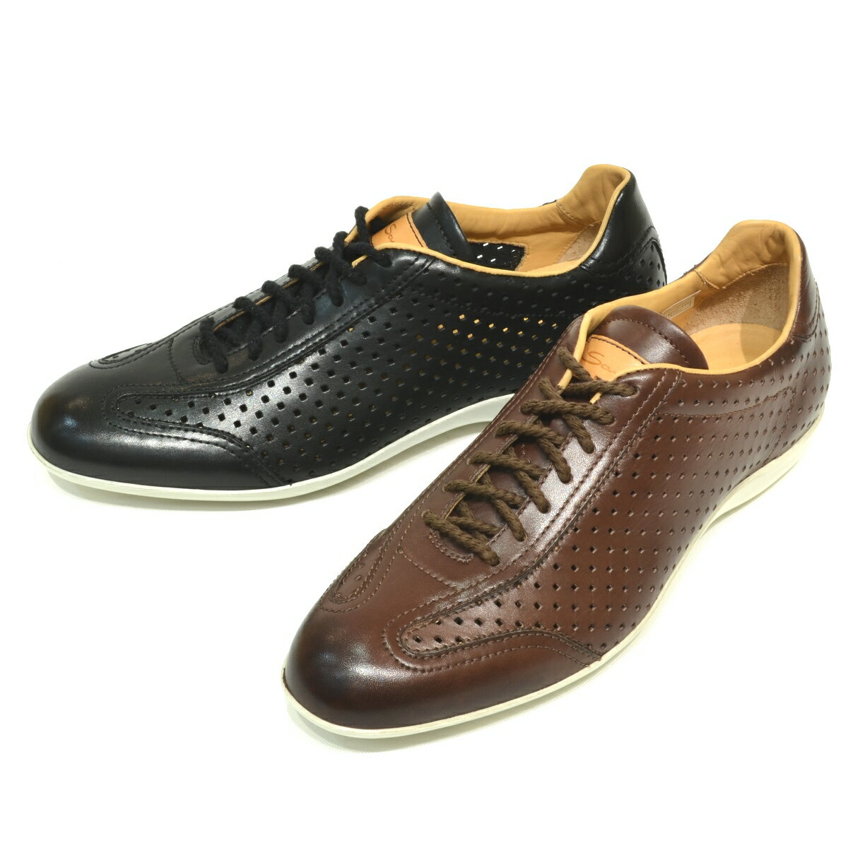 【楽天市場】SANTONI（サントーニ）パンチングレザースニーカー13826 15251001019：ginlet（ジンレット）