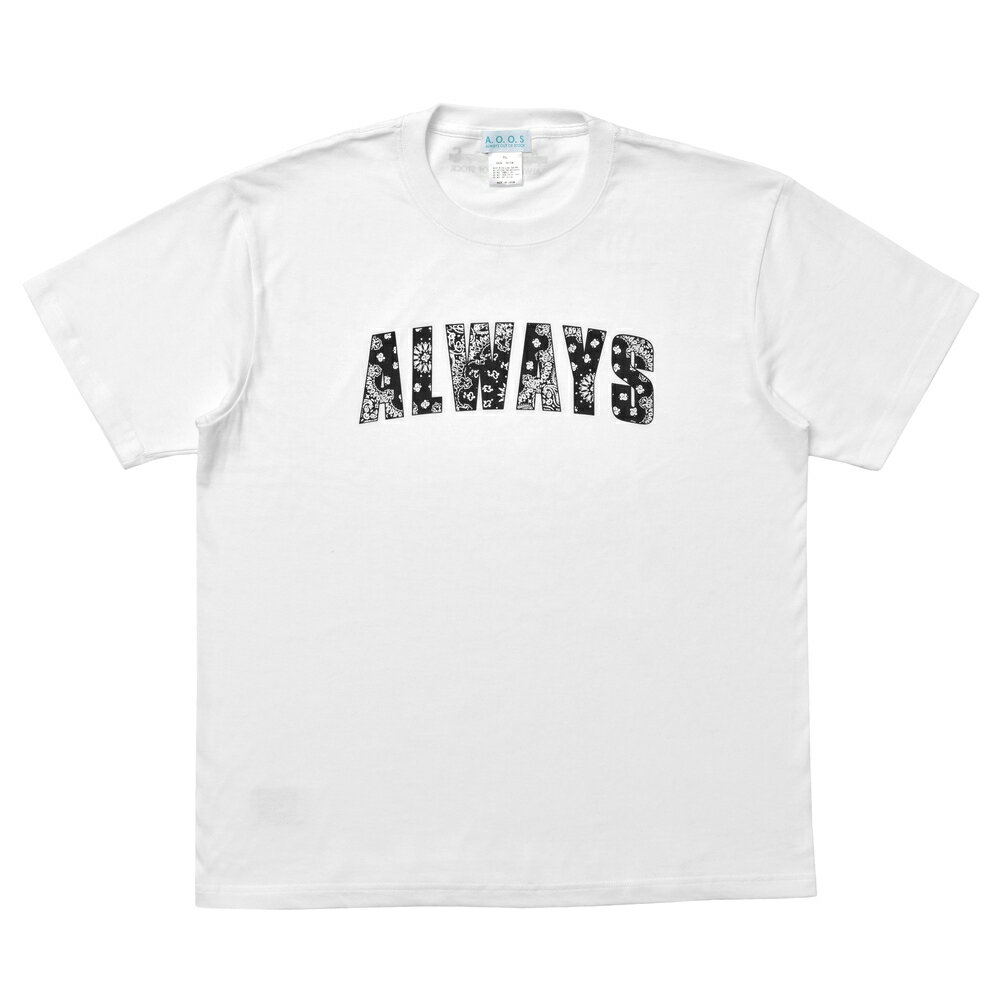 ALWAYS OUT OF STOCK（オールウェイズ アウト オブ ストック）コットンペイズリーロゴS/Sカットソー PAISLEY TEE 12172000...