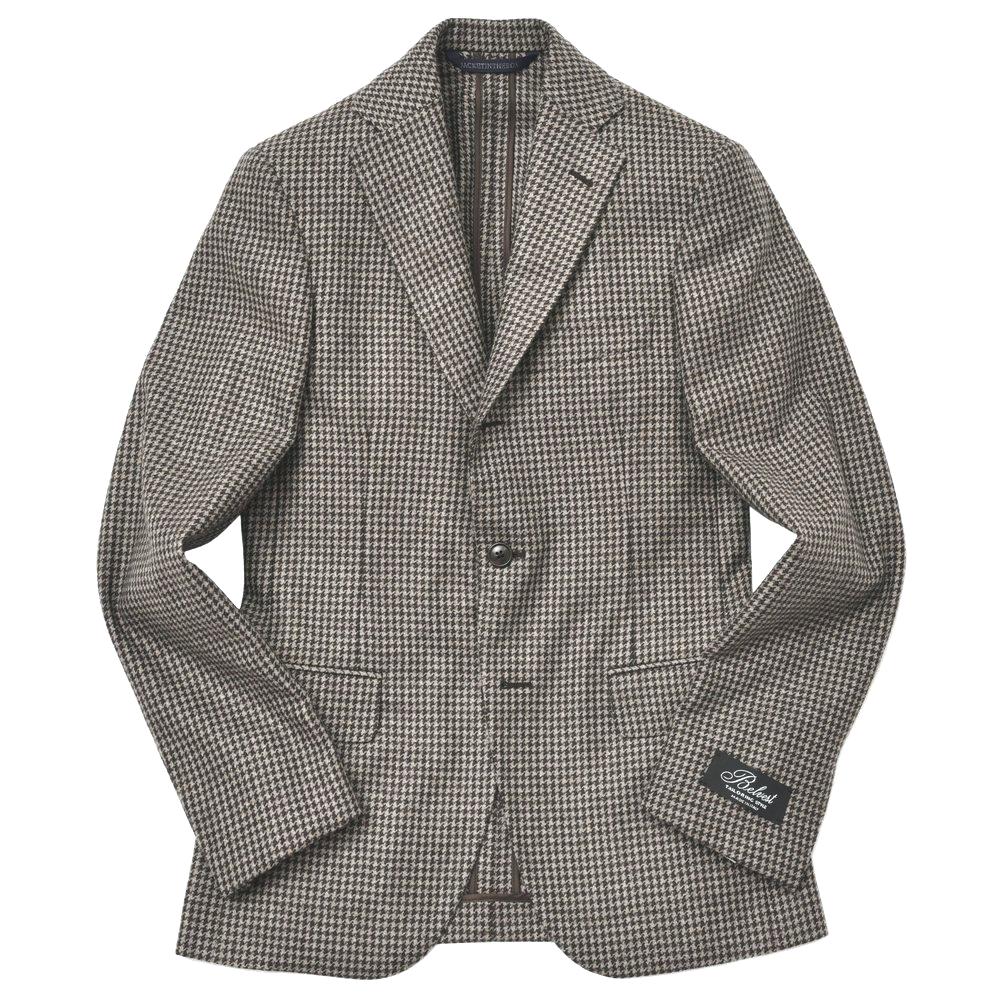 Belvest（ベルベスト）カシミアメランジハウンドトゥース3Bジャケット NEW JACKET IN THE B