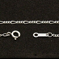 【シルバー チェーン】シルバーフィガロチェーン 幅1.7mm 50cm/銀の蔵/ネックレス チェーン/シルバー925/SILVER Necklace chain/シルバ-チェ-ン/銀 鎖 首飾り/フィガロ【メール便OK!!】