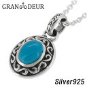 【GRAN DEUR】唐草 ターコイズ シルバーペンダントト...