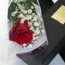 赤いバラ 花束 ブラックボックス 入り かすみ草 カスミソウ または グリーン 葉物 アレンジ レッドローズ 赤薔薇 赤い薔薇 赤いバラの花束 送料無料 ギフト プロポーズ 誕生日 記念日 贈り物 プレゼント 冬季配送不可地域あり