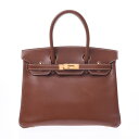 HERMES エルメス バーキン 30 ノアゼット ゴールド金具 □G刻印(2003年頃) レディース リセ ハンドバッグ Bランク 中古 銀蔵