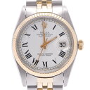 【ポイント最大10倍★25日10時~】ROLEX ロレックス オイスターパーペチュアル デイトジャスト バックリーダイヤル 巻きブレス 1601 ボーイズ 14K/SS 腕時計 自動巻き 白文字盤 ABランク 中古 銀蔵