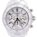 【ポイント5倍&5000円クーポン★4日20時~】CHANEL シャネル J12 クロノ H1007 メンズ 白セラミック/SS 腕時計 自動巻き 白文字盤 Aランク 中古 銀蔵