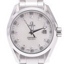 【ポイント最大10倍★25日10時~】OMEGA オメガ シーマスター アクアテラ 11Pダイヤ 231.10.30.61.55.001 レディース SS 腕時計 自動巻き シェル文字盤 Aランク 中古 銀蔵