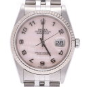 【ポイント最大10倍★25日10時~】ROLEX ロレックス デイトジャスト 16234NA ボーイズ WG/SS 腕時計 自動巻き ピンクシェル アラビア文字盤 Aランク 中古 銀蔵