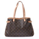 【ポイント最大10倍★25日10時~】LOUIS VUITTON ルイヴィトン モノグラム バティニョール オリゾンタル ブラウン M51154 レディース モノグラムキャンバス トートバッグ Aランク 中古 銀蔵