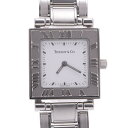 TIFFANY&Co. ティファニー アトラス スクエア レディース SS 腕時計 クオーツ 白文字盤 Aランク 中古 銀蔵