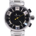【ポイント最大10倍★25日10時~】LOUIS VUITTON ルイヴィトン タンブール インブラック Q118F ボーイズ SS 腕時計 クオーツ 黒文字盤 Aランク 中古 銀蔵