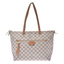 【ポイント最大10倍★25日10時~】LOUIS VUITTON ルイヴィトン ダミエ アズール イエナMM 白 N44040 レディース ダミエアズールキャンバス トートバッグ Bランク 中古 銀蔵