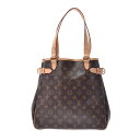 【ポイント最大10倍★25日10時~】LOUIS VUITTON ルイヴィトン モノグラム バティニョール ヴェルティカル ブラウン M51153 レディース モノグラムキャンバス トートバッグ Aランク 中古 銀蔵
