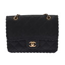 CHANEL シャネル マトラッセ チェーンショルダー 黒 アンティーク調ゴールド金具 レディース レザー ショルダーバッグ ABランク 中古 銀蔵