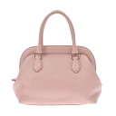 【先着順!!最大3万円OFFクーポン★1日0時から】FENDI フェンディ セレリア レザー型押し ライトピンク レディース レザー ハンドバッグ ABランク 中古 銀蔵