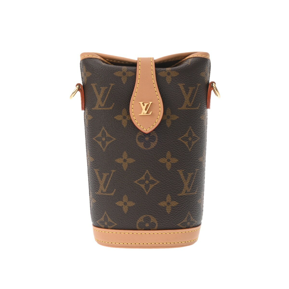 LOUIS VUITTON ルイヴィトン モノグラム フォールドミー ブラウン M80874 レディース モノグラムキャンバス ポーチ Aランク 中古 銀蔵