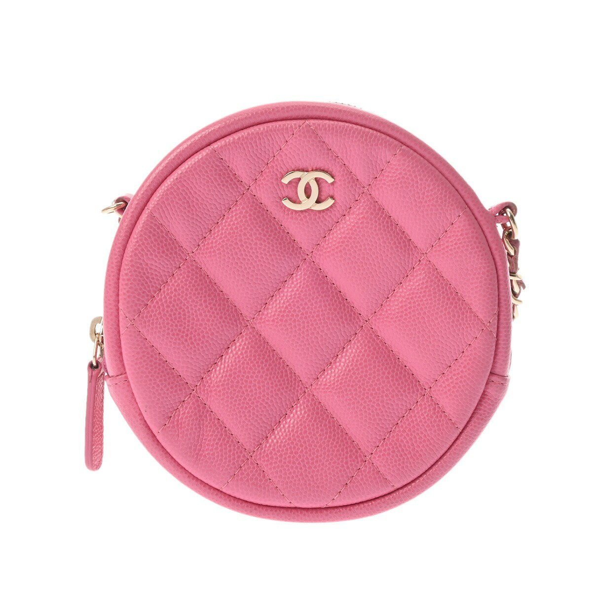 CHANEL シャネル ミニクラシック チェーンショルダー ピンク AP0245 ユニセックス キャビアスキン ショルダーバッグ Aランク 中古 銀蔵