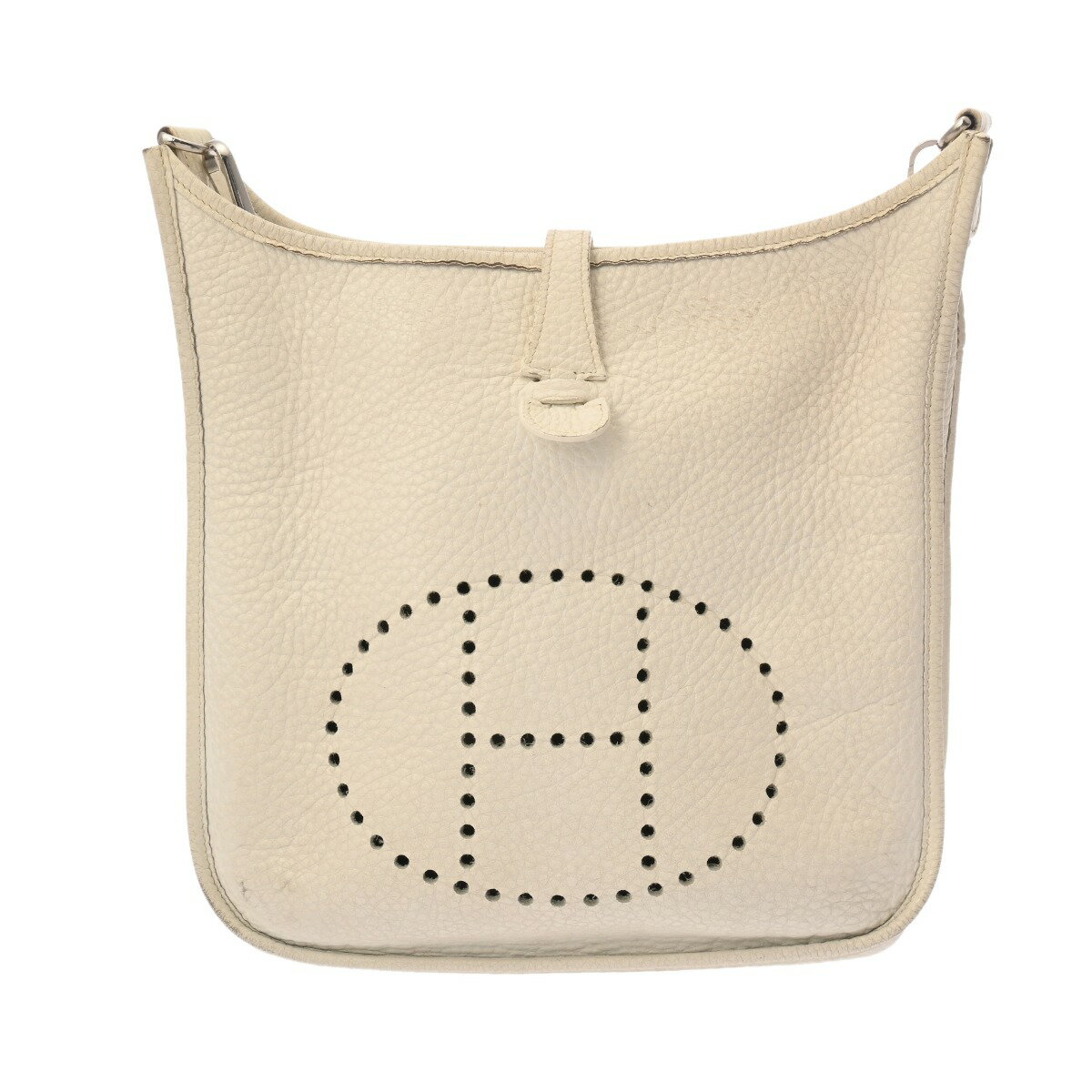 HERMES エルメス エヴリン2 ホワイト □J刻印(2006年頃) ユニセックス トリヨンクレマンス ショルダーバッグ Bランク 中古 銀蔵