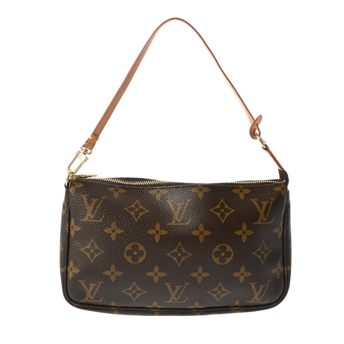 LOUIS VUITTON ルイヴィトン モノグラム ポシェット アクセソワール ブラウン M51980 レディース モノグラムキャンバス アクセサリーポーチ ABランク 中古 銀蔵