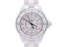 中古 シャネル J12 33mm 白セラ...