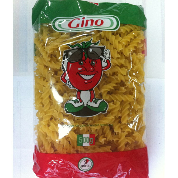 原産国イタリア　Gino ツイストマカロニ　500g【メール便不可】輸入食品！本格パスタをご家庭で！