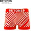 BETONES ビトーンズ ボクサーパンツ メンズ MINERAL MIN001 レッド03 超伸縮素材 フリーサイズ 履き心地抜群 オシャレ かわいい プレゼント 誕生日プレゼント バレンタイン 彼氏 男性 ギフト 【 メール便 対応】