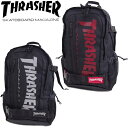 スラッシャー リュック 黒 デイパック メンズ/レディース ブラック 20L THRASHER THRSG7901N 多機能 リュックサック バックパック 大容量 バッグ おしゃれ 通学 通勤