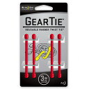 NITE-IZE ナイトアイズ GEAR TIE(ギアータイ)3inch 7.6cm4個入り 収納 コードリール 結束バンド スマホ iphone オーディオアクセサリー