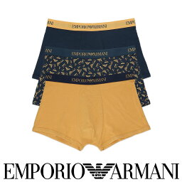 セール！40％OFF 【<strong>3枚セット</strong>】<strong>EMPORIO</strong> <strong>ARMANI</strong> エンポリオ アルマーニ PURE COTTON 3 PACK TRUNK コットン100％ 3Pパック ボクサーパンツ メンズ 男性 下着 EUサイズ プレゼント 無料ラッピング ギフト 54087225 公式ショップ 正規ライセンス商品