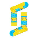 ハッピーソックス【Limited】Happy Socks × Sponge Bob ( スポンジ・ボブ ) SAY CHEESE BURGER ( セイ・チーズバーガー )クルー丈 ソックス 靴下ユニセックス メンズ & レディス プレゼント 贈答 ギフト1A413011