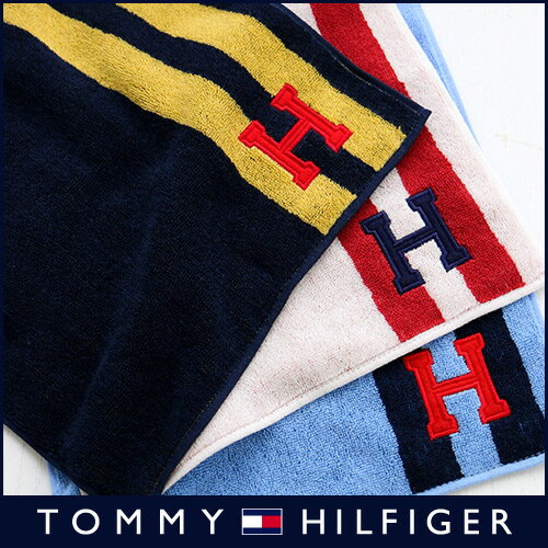 TOMMY HILFIGER｜トミーヒルフィガー2ライン 刺繍ロゴ 綿100％ タオルハンカチ（ハン...:glanage-leg:10002283