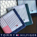 TOMMY HILFIGER|トミーヒルフィガー 無料 トミー ブランド ラッピング OKストライプチェック柄 綿100% ハンカチ2582-111プレゼント 誕生日 ギフト 贈答品 お祝い 父の日ポイント10倍