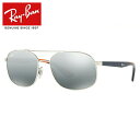 レイバン サングラス 度付き対応 2018年新作 ミラーレンズ Ray-Ban RB3593 910188 58サイズ スクエア メンズ レディース ユニセックス
