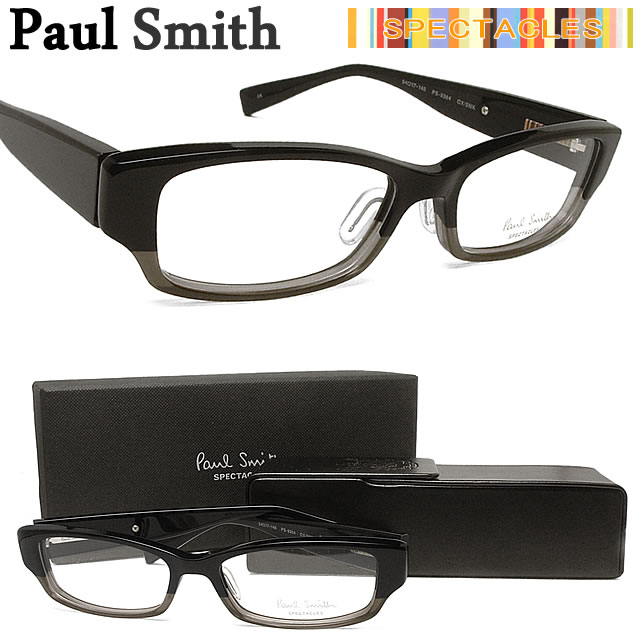 （ポールスミス メガネ）PAUL SMITH 眼鏡 メガネフレーム ブラック×クリアグレー 9364-OXSMK【送料無料】ポールスミス セル スクエア めがね 伊達眼鏡