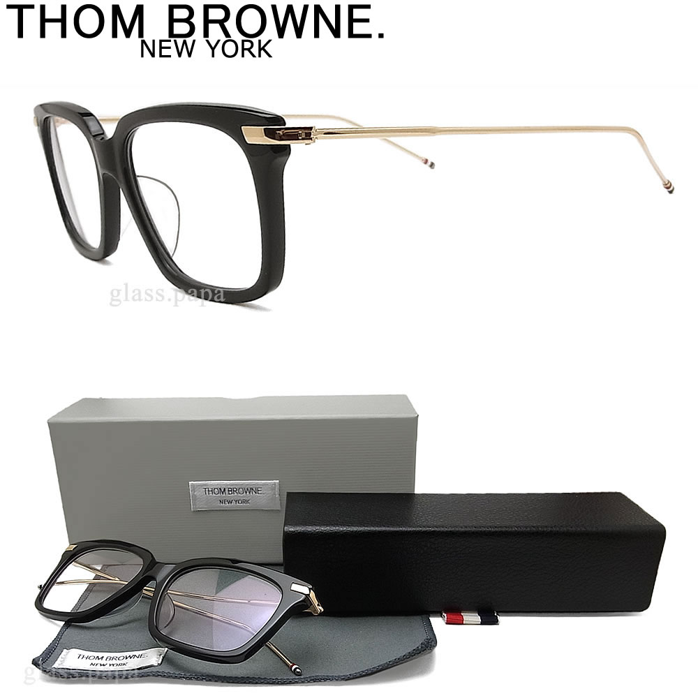 トムブラウン メガネ THOM BROWNE TB-701-A-BLK-GLD-53 【代…...:glasspapa:10015624