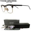 【ポイント3倍!! 9月25日09:59分まで】 THOM BROWNE. トムブラウン メガネ フレーム TB-711-A-BLK-GLD 眼鏡 クラシック 伊達メガネ 度付き ブラック×ゴールド メンズ