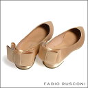 【FABIO RUSCONI/ファビオルスコーニ】 サテン ポインテッドトゥ バックリボン バレエ【1798】