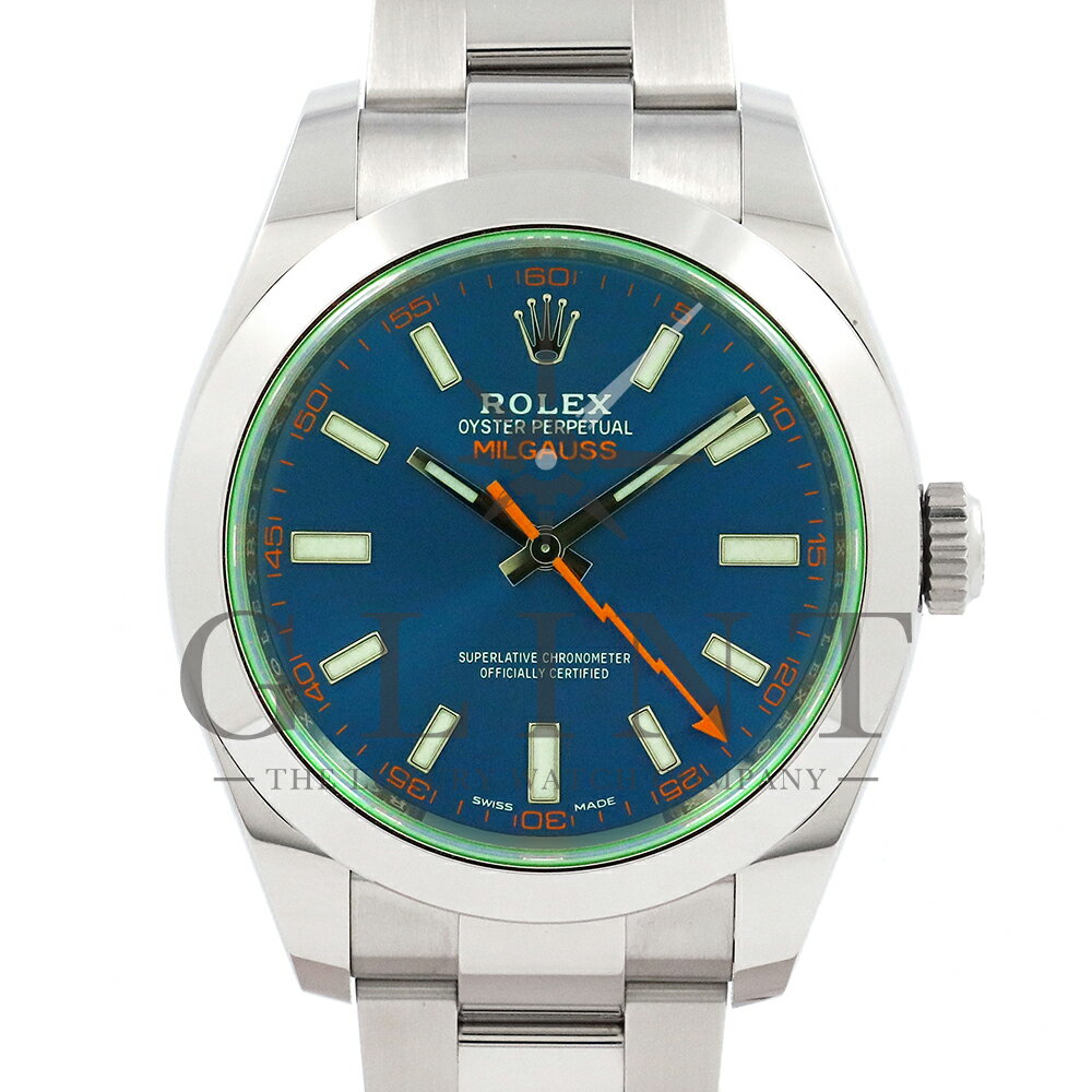 ロレックス（ROLEX）<strong>ミルガウス</strong> 116400GV Zブルー 〔2023年5月/ランダムシリアル〕〔メンズ〕〔腕時計〕【中古】