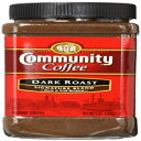 コミュニティコーヒーシグネチャーブレンドダークローストプレミアムインスタント7オンスジャー（4パック）、フルボディのリッチな大胆な味わい、100％厳選されたアラビカコーヒー豆 Community Coffee Signature Blend Dark Roast Premium Instant 7 Oz Jar (4