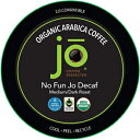 ショッピングカフェインレス NO FUN JO DECAF：4カップのフレッシュシールオーガニックコーヒーポッド、キューリグKカップ対応醸造所で使用するための環境に優しいリサイクル可能なシングルサーブカプセル、スイスウォータープロセスカフェイン抜きフェアトレードミディアム/ダークロースト Jo Coff