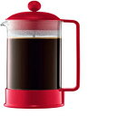 34オンス、赤、ボダムブラジルフレンチプレスコーヒーメーカー、34オンス、1リットル赤 34 Ounce, Red, Bodum Brazil French Press Coffee Maker, 34 Ounce, 1 Liter Red