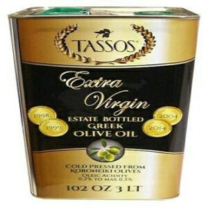 ギリシャ産<strong>エクストラバージンオリーブオイル</strong>（タッソス） <strong>3L</strong> Extra Virgin Greek Olive Oil (Tassos) <strong>3L</strong>