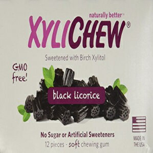 <strong>Xylichew</strong> <strong>100%</strong> キシリトール チューインガム - 非遺伝子組み換え、非アスパルテーム、グルテンフリー、シュガーフリーガム - ナチュラルオーラルケア、口臭と口渇を和らげます - 甘草、288 個 <strong>Xylichew</strong> <strong>100%</strong> Xylitol Chewing Gum - Non GMO, Non Aspa