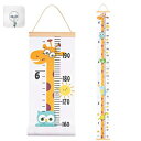 JJGoo Baby Growth Height Chart Hanging Ruler Wall Decor for Kids, Canvas Removable Height Growth Chart 79