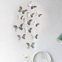 24個3Dバタフライウォールステッカー人工の活気のあるバタフライ保育園の装飾ウォールアートキッズルームの寝室（シルバー）用の3Dクラフト 24 Pcs 3D Butterfly Wall Sticker Man-Made Lively Butterfly Nursery Decoration 3D Crafts for Wall Art Kids