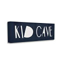 Stupell Industries Minimal Rustic Blue White Kid Cave Sign, Designed by Daphne Polselli Wall Art, 13 x 30, Canvas Stupell Industries Minimal Rustic Blue White Kid Cave Sign, Designed by Daphne Polselli Wall Art, 13