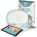 TinyYears Baby Head Shaping Pillow for Infants. 100% Breathable its The Perfect Newborn Head Shaping Baby Pillow - A Baby Flat Head Pillow + Exercises for Prevention and Treatment of Plagiocephaly