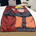 JUST FUNKY Naruto Shippuden Bed Blanket [RED, 45 x 60 inches] Anime Blanket, Naruto Plush Throw Fleece Blanket, Anime Bedding, Naruto Blanket for Kids and Adults (Officially Licensed)
